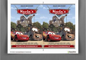 Mater Birthday Invitations Cars Lightning Mcqueen and Mater Birthday Invitation
