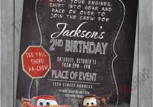 Mater Birthday Invitations Disney 39 S Cars Birthday Invitation Lightning Mcqueen Mater