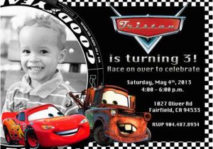 Mater Birthday Invitations Disney Cars Lightning Mcqueen Mater Birthday Party