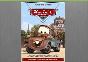 Mater Birthday Invitations Disney Cars Mater Birthday Invitation Instant Download