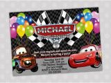 Mater Birthday Invitations Items Similar to Disney Cars Lightning Mcqueen and Mater