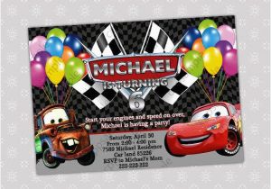 Mater Birthday Invitations Items Similar to Disney Cars Lightning Mcqueen and Mater