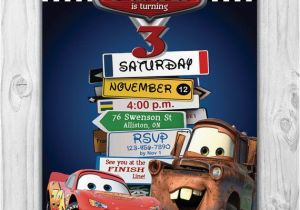 Mater Birthday Invitations Lightening Mcqueen and Mater Birthday Invitation by