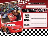 Mcqueen Birthday Invitation Cards Cars 3 Lightening Mcqueen Childrens Birthday Party