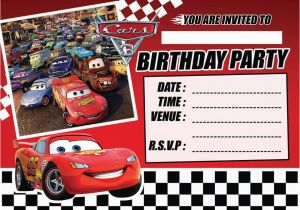 Mcqueen Birthday Invitation Cards Cars 3 Lightening Mcqueen Childrens Birthday Party