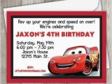 Mcqueen Birthday Invitation Cards Cars Birthday Invitation Lightning Mcqueen Birthday