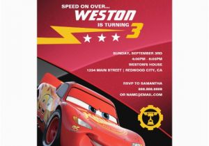 Mcqueen Birthday Invitation Cards Cars Lightning Mcqueen Birthday Card Zazzle Com