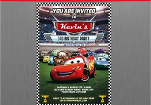 Mcqueen Birthday Invitation Cards Disney Cars Lightning Mcqueen Birthday Invitation with