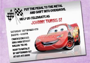 Mcqueen Birthday Invitation Cards Lightning Mcqueen Birthday Invitation