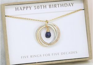 Meaningful 50th Birthday Gifts for Him 50th Birthday Gift Sapphire Necklace 50th Birthday Gift