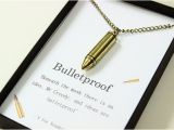 Meaningful Birthday Gifts for Him Bronze Bullet Necklace Gift for Boyfriend Strength by