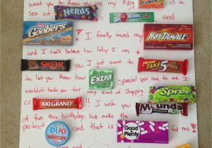Meaningful Birthday Gifts for Him Candy Card Made for Boyfriends Birthday Personalized