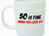 Memorable 50th Birthday Gifts for Him 50 is Fine Mug Funny 50th Birthday Gifts Presents for