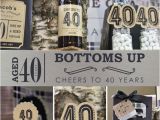 Mens 40th Birthday Decorations Birthday Party Ideas for Men Cheers to 40 Years Milestone