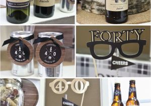 Mens 40th Birthday Decorations Birthday Party Ideas for Men Cheers to 40 Years Milestone