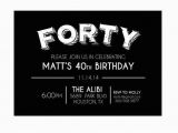 Mens 40th Birthday Invitations 40th Birthday Invitation forty Invitation Man 39 S 40th