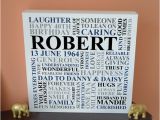 Mens Birthday Gifts Not On the High Street Personalised Men 39 S Birthday Canvas 21st 30th 40th