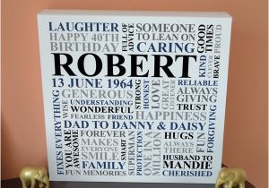 Mens Birthday Gifts Not On the High Street Personalised Men 39 S Birthday Canvas 21st 30th 40th