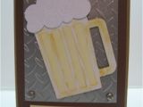 Mens Happy Birthday Cards Handmade Birthday Cards for Guys Beer Metal Look Happy