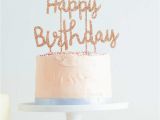 Meri Meri Happy Birthday Banner Happy Birthday Cake topper by Meri Meri Gold Glitter Cake