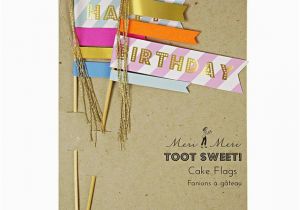 Meri Meri Happy Birthday Banner toot Sweet Food Cake Flags Meri Meri Cupcake by