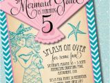 Mermaid Birthday Invitation Wording Diy Printable Vintage Mermaid Birthday Party Invitation