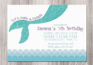 Mermaid Birthday Invitation Wording Mermaid Birthday Invitation Little Mermaid Invitation