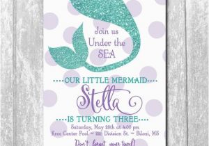 Mermaid Birthday Invitation Wording Mermaid Birthday Party Invitation Under the Sea