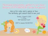 Mermaid Birthday Invitation Wording Mermaid Party Invitation Mermaid Birthday theme Mermaid