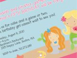 Mermaid Birthday Invitation Wording Party Invitations Free Cute Mermaid Party Invitations