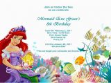 Mermaid Birthday Invitation Wording the Little Mermaid Birthday Invitations Free Printable