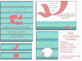 Mermaid Birthday Invitations Free Printable Free Mermaid Party Printables