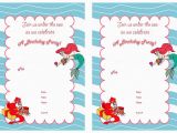 Mermaid Birthday Invitations Free Printable Little Mermaid Birthday Invitations Birthday Printable