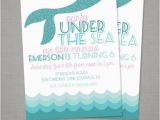 Mermaid themed Birthday Invitations Mermaid theme Birthday Invitation Party by thereddoorcreations