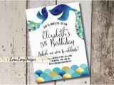 Mermaid themed Birthday Invitations Watercolor Mermaid Invitation Watercolor Gold Glitter