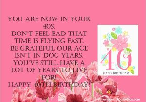 Message for 40th Birthday Card 40th Birthday Wishes 365greetings Com