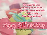 Message for 50th Birthday Card 50th Birthday Wishes Easyday