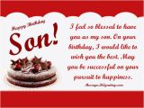Message for son S Birthday Card All Wishes Message Greeting Card and Tex Message