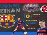 Messi Birthday Invitations Digital Invitation for Fc Barcelona soccer Messi Birthday