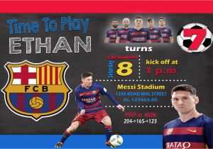 Messi Birthday Invitations Digital Invitation for Fc Barcelona soccer Messi Birthday