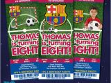 Messi Birthday Invitations Fc Barcelona Birthday Invitation Card Barcelona by