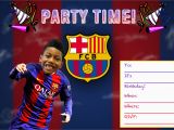 Messi Birthday Invitations Fc Barcelona Custom Birthday Invitation Printable Digital