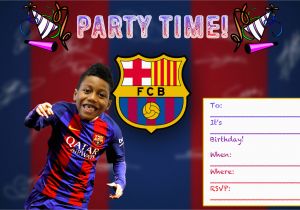 Messi Birthday Invitations Fc Barcelona Custom Birthday Invitation Printable Digital