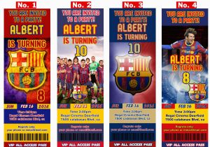 Messi Birthday Invitations Fc Barcelona or Messi Birthday Invitation soccer Team Digital