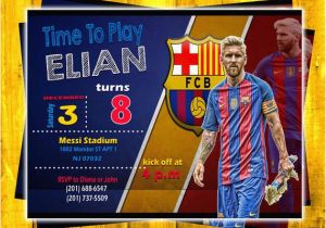 Messi Birthday Invitations Messi Customized Invitation Messi Birthday Invitation