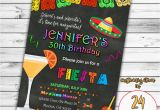 Mexican themed Birthday Invitations Fiesta Birthday Invitation Mexican Invitation Mexican