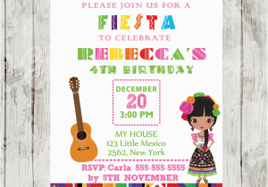 Mexican themed Birthday Invitations Mexican Fiesta Invitations Personalized Cupcakemakeover