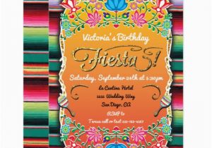 Mexican themed Birthday Invitations Mexican Fiesta Party Gold Glitter Card Zazzle Com