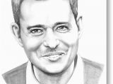 Michael Buble Birthday Card Michael Buble 39 Drawing by Murphy Elliott