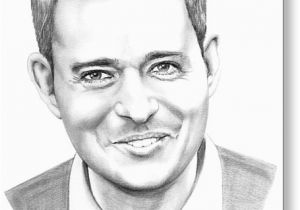 Michael Buble Birthday Card Michael Buble 39 Drawing by Murphy Elliott